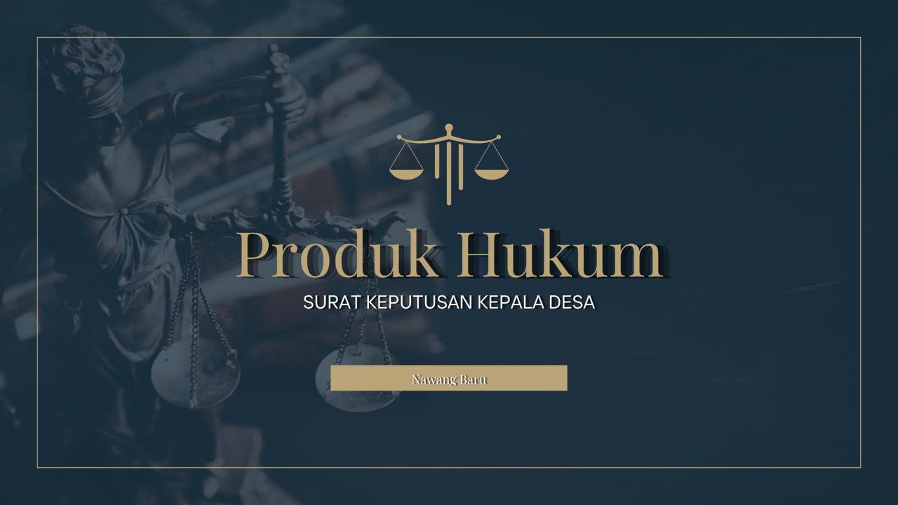 Sk Pemberhentian dan pengangkatan sekdes